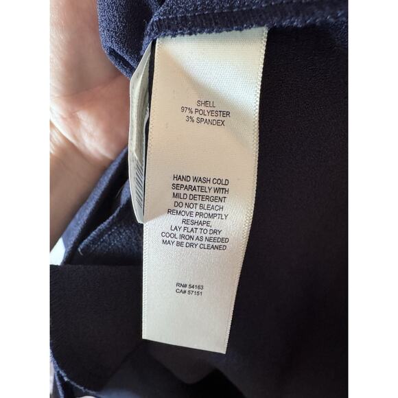 Eliza J Puff Sleeve Shirtdress Navy Blue Sz 6 NWT - Picture 8 of 16